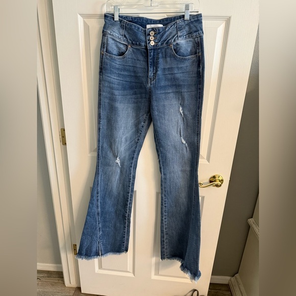 KanCan Denim - KanCan Flare Distressed Blue Jeans